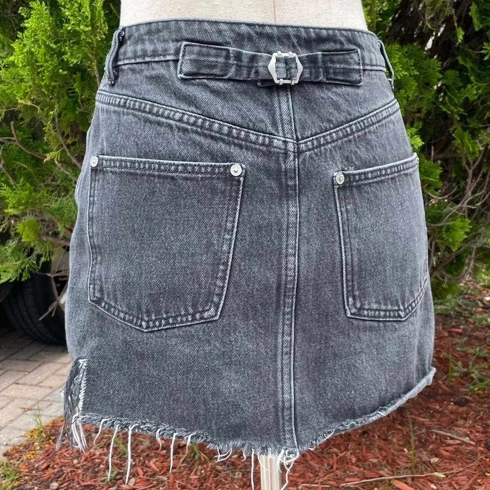 We The Free Raw Hem Denim Button Fly Skirt - Picture 5 of 6